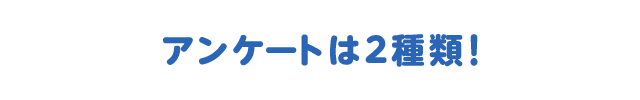 アンケートは2種類!